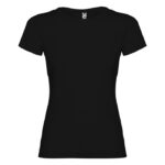 MPG116240 camiseta de manga corta para mujer negro punto de jersey sencillo 100 algodon 155 gm2 1
