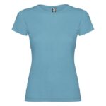 MPG116246 camiseta de manga corta para mujer azul punto de jersey sencillo 100 algodon 155 gm2 1