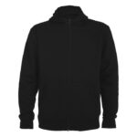 MPG116258 sudadera con capucha y cremallera completa unisex negro punto 50 algodon 50 poliester 280 1