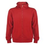 MPG116259 sudadera con capucha y cremallera completa unisex rojo punto 50 algodon 50 poliester 280 g 1