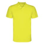 MPG116309 polo deportivo de manga corta para hombre amarillo punto pique 100 poliester 150 gm2 1