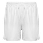 MPG116372 pantalon corto deportivo unisex blanco punto pique 100 poliester 140 gm2 1