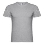 MPG116404 camiseta de cuello de pico de manga corta para hombre gris punto de jersey sencillo 100 al 1