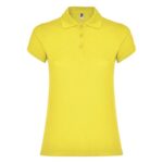 MPG116524 polo de manga corta para mujer amarillo punto pique 100 algodon 200 gm2 1