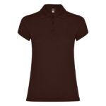 MPG116532 polo de manga corta para mujer marron claro punto pique 100 algodon 200 gm2 1