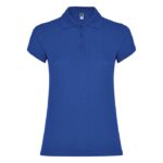 MPG116546 polo de manga corta para mujer azul punto pique 100 algodon 200 gm2 1