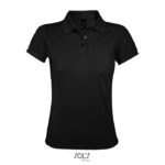 MPG116665 prime polo mujer 200g negro poliester algodon 1