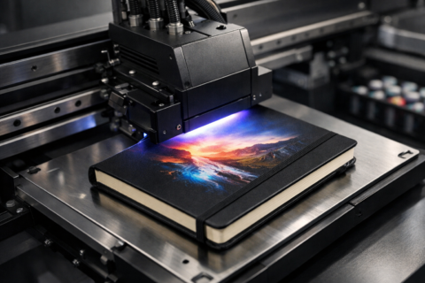 impresión UV en un cuaderno para personalizarlo con una foto para un acabado nítido y a todo color