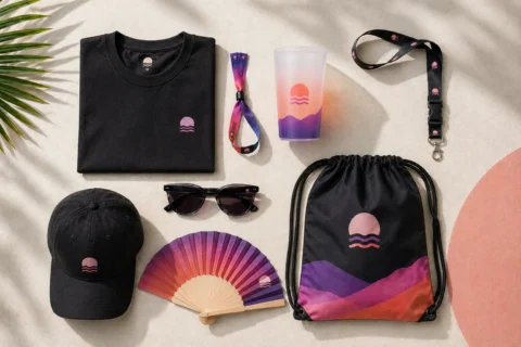 Merchandising para festivales personalizado con logotipo